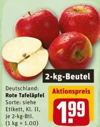 REWE City Rote Tafeläpfel 2kg Beutel Angebot