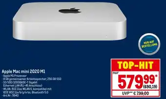 METRO Apple Mac mini 2020 M1 Angebot