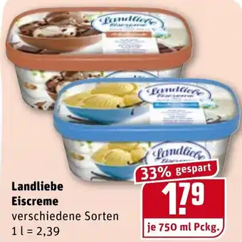 REWE Landliebe Eiscreme 750ml Angebot