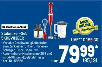 METRO KitchenAid Stabmixer Set 5KHBV83EER Angebot