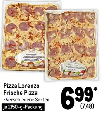 METRO Pizza Lorenzo Frische Pizza 1150 g Packung Angebot