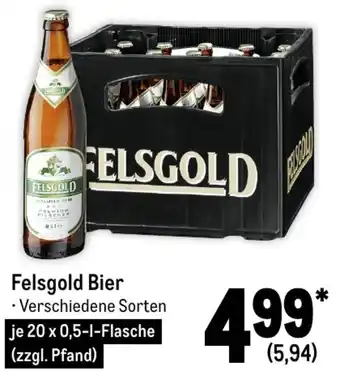 METRO Felsgold Bier 20x0,5 L Flasche Angebot