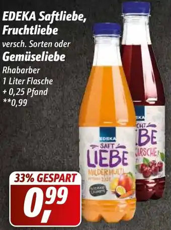 Simmel Edeka Saftliebe, Fruchtliebe oder Gemüseliebe 1 Liter Flasche Angebot