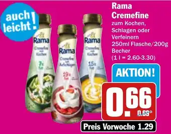 Hit Rama Cremefine 250ml Angebot