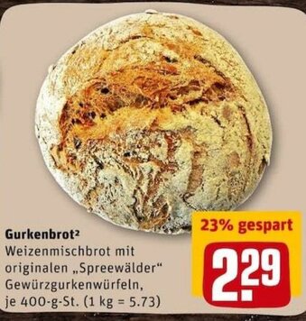 REWE City Gurkenbrot 400g Angebot