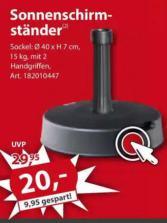 Sonderpreis Baumarkt Sonnenschirmstander Angebot