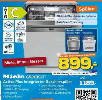 Euronics XXL Miele g5210sci active plus integrierter geschirrspüler Angebot