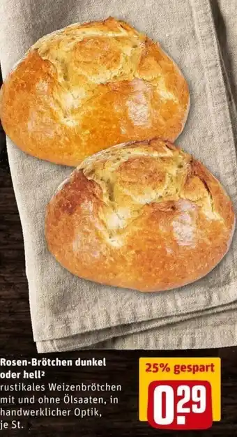 REWE City Rosen Brötchen dunkel oder hell Angebot