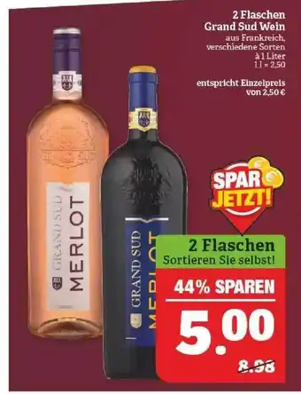 Marktkauf 2 flaschen grand sud wein Angebot