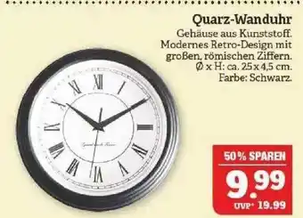 Marktkauf Quarz-wanduhr Angebot