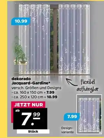 NETTO Dekorado jacquard-gardine Angebot