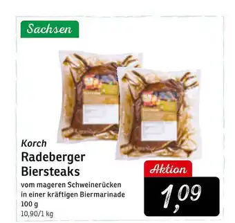 KONSUM Korch radeberger biersteaks Angebot