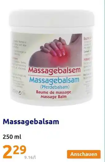 Action Massagebalsam Angebot