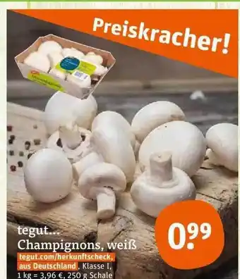 tegut Champignons, weiß Angebot