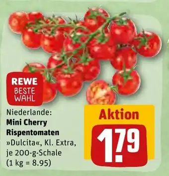 REWE Mini Cherry Rispentomaten 200g Angebot