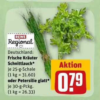 REWE Frische Krauter Schnittlauch o. Petersilie glatt 25/30g Angebot