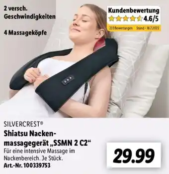 Lidl Silvercrest Shiatsu Nackenmassagegerät ,,SSMN 2 C2" Angebot