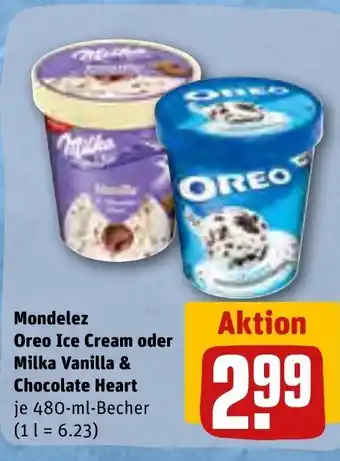 REWE Mondelez Oreo Ice Cream o. Milka Ice Cream 480ml Angebot