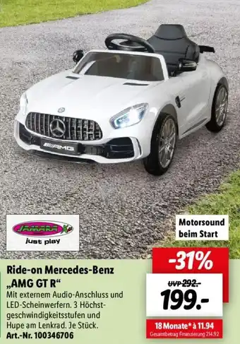 Lidl Jamara Ride-on Mercedes Benz ,,AMG GT R" Angebot