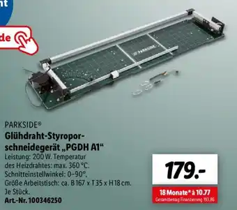 Lidl Parkside Glühdraht Styroporschneidegerät ,,PGDH A1" Angebot