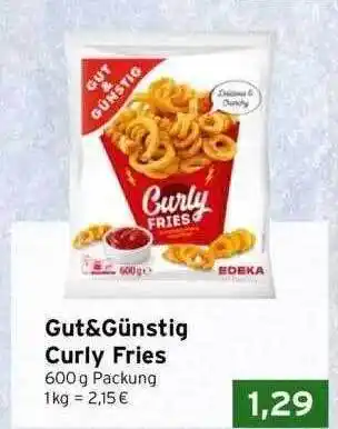 CAP Markt Gut & günstig curly fries Angebot