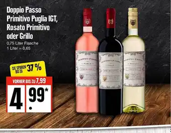 Edeka Doppio passo primitivo puglia igt, rosato primitivo oder grillo Angebot