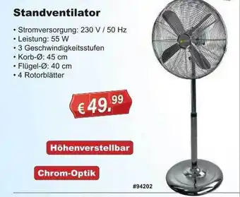 Stabilo Fachmarkt Standventilator Angebot