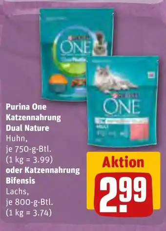 REWE Purina ONE Katzennahrung 750/800g Angebot