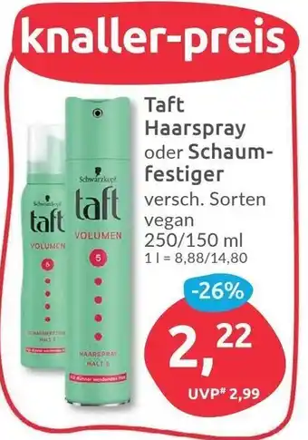 Budni Schwarzkopf Taft Haarspray oder Schaumfestiger 250/150 ml Angebot