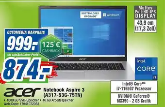 expert Octomedia Acer notebook aspire 3 (a317-53g-75tn) Angebot