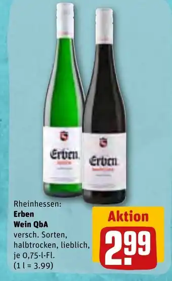 REWE Erben Wein 750ml Angebot