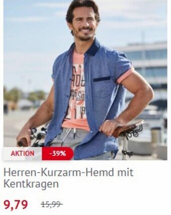 NKD Herren Kurzarm Hemd mit Kentkragen Angebot