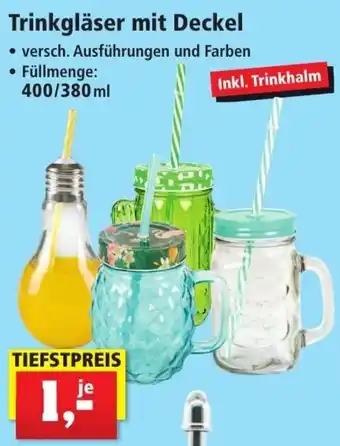 Thomas Philipps Trinkgläser mit Deckel 400/380 ml Angebot