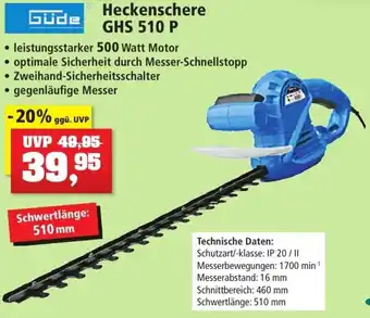 Thomas Philipps Güde Heckenschere GHS 510 P Angebot