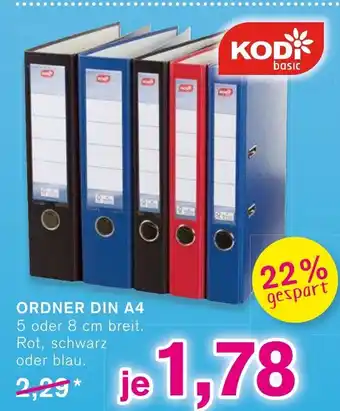 KODi Kodi Basic Ordner DIN A4 Angebot