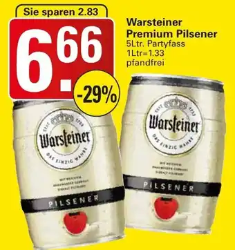 WEZ Warsteiner Premium Pilsener 5Ltr. Partyfass Angebot