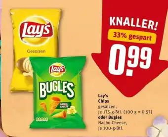 REWE City Lay's Chips 175g Btl. oder Bugles 100g Btl. Angebot