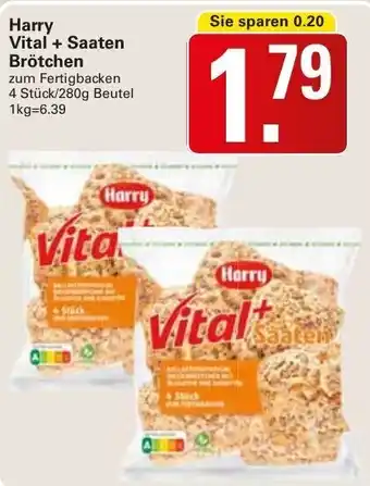 WEZ Harry Vital + Saaten Brötchen 4 Stück/280g Beutel Angebot