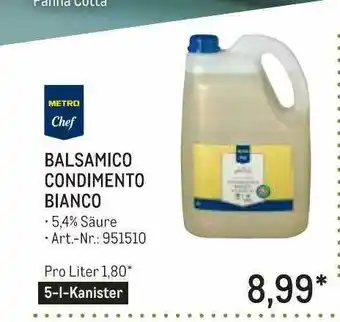 METRO Metro chef balsamico condimento bianco Angebot