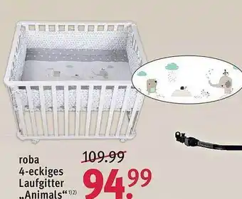 Rossmann Roba 4-eckiges laufgitter animals Angebot