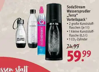 Rossmann Sodastream wassersprudler „terra“ vorteilspack Angebot