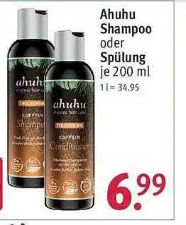 Rossmann Ahuhu shampoo oder spülung Angebot