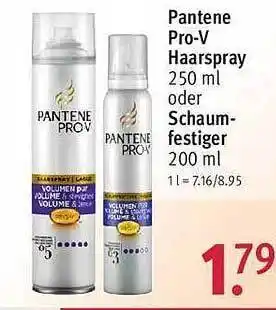 Rossmann Pantene pro-v haarspray oder schaumfestiger Angebot