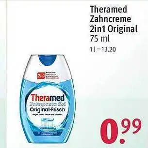 Rossmann Theramed zahncreme 2in1 original Angebot