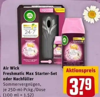 REWE City Air Wick Freshmatic Max Starter Set oder Nachfüller 250ml Angebot