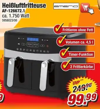 Poco Emerio Heißluftfritteuse AF-126672.1 Angebot