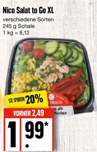 Edeka Nico Salat to Go XL 245 g Schale Angebot