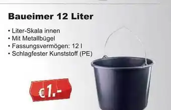 Stabilo Fachmarkt Baueimer 12 liter Angebot