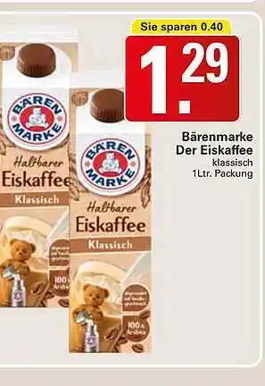 WEZ Bärenmarke der eiskaffee Angebot