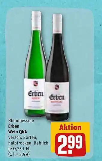 REWE Rheinhessen: erben wein qba Angebot